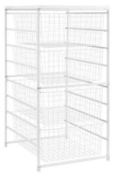 Everbilt 34.76 in. H x 17.13 in. W White Steel 4-Drawer Close Mesh Wire Basket New In Box $199