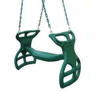 Gorilla Playsets Dual Ride Green Glider Swing with Green Coated Chains New Open Box $219