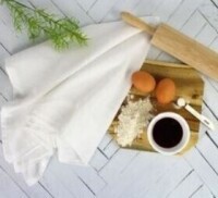 HOME Essentials Flour Sack Towels White 28" x 29" 100% Cotton, 4-pack New $29