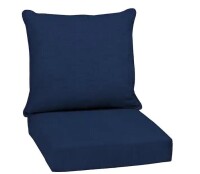 ARDEN SELECTIONS 24 in. x 24 in. 2-Piece Deep Seating Outdoor Lounge Chair Cushion in Sapphire Blue Leala / Arden Selections Outdoor Deep Seat Cushion Set, 22 x 24 2-Piece, Water Repellent, Fade Resistant New In Box Assorted $109