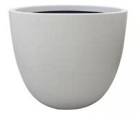 Southern Patio Citadel Medium 14 in. x 12 in. 24 qt. White High-Density Resin Outdoor Planter New $79