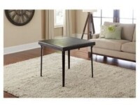 Cosco 32" Square Wood Folding Table with Vinyl Inset, Espresso New In Box $199