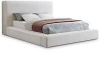 Meridian Furniture Devin Cream Linen Textured Fabric King Bed (2 Boxes) New in Box $1299