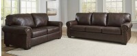 Ashley Furniture Colleton Living Room Sofa and Loveseat 2 Piece Set In Dark Brown (2 Boxes) New in Box $2499