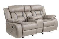 Steve Silver Tyson Reclining Glider Console Loveseat New in Box $1099