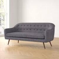 Mercury Row Geraldton 73" Flared Arm Sofa Mercury Row Upholstery in gray New In Box Factory Sealed $899