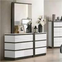 Furniture of America Birsfelden White and Metallic Gray Dresser (Mirror Not Included) New In Box $999