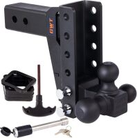 GWTAUTO Adjustable Trailer Hitch, Tri-Ball (1-7/8" x 2" x 2-5/16") Drop Hitch, Fits 2.5-Inch Receiver Only, 7 Inch Drop Hitch,18500 LBS GTW-Class 3 Tow Hitch for Heavy Duty Truck New in Box $399