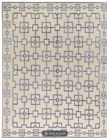 Bokara Rug Windsom Hand-Knotted High-Quality Ivory and Blue Area Rug 12' x 15' New $10199