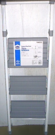 Project Source 3 -Step 225-lb Capacity Gray Steel Foldable Step Stool ...