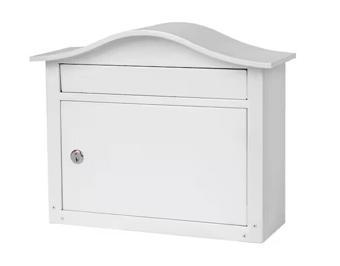 Architectural Mailboxes Saratoga White, Medium, Steel, Locking Wall ...
