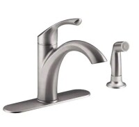 Kohler Mistos Single-Handle Standard Kitchen Faucet with Side Sprayer in Stainless Steel New In Box $249.99