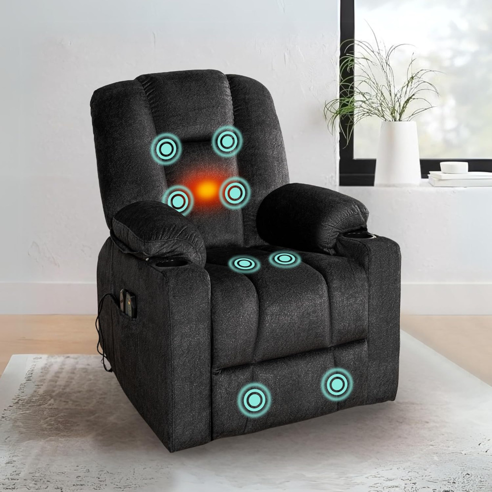 Naomi Home Doris Electric Power Lift Recliner Chair with Massage and ...