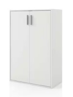 Furniture of America Quincy 35.2 in. Tall Stackable White Engineered wood 3-Shelf Modern Modular Cabinet Bookcase with 2-Doors New In Box $299