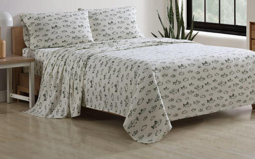 Eddie Bauer 4-Piece King 100% Cotton 200 Thread Count Flannel Sheet Set $79