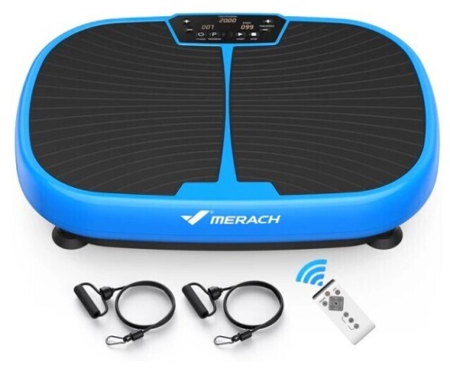 MERACH - MR-M1 - V42 EMS Vibration Plate for Lymphatic Drainage - Blue New In Box $199
