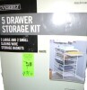 Everbilt 34.76 in. H x 17.13 in. W White Steel 5-Drawer Close Mesh Wire Basket New In Box $199 - 2