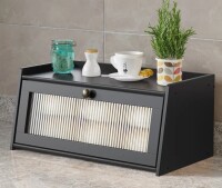 Latitude Run&reg; Bamboo Food Storage Container Bread Box For Kitchen Counter New In Box $79