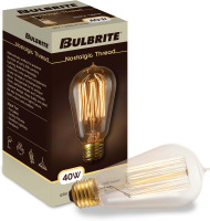 Bulbrite 134019 40W Nostalgic Edison Squirrel Cage-Style Bulb New In Box