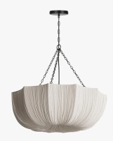Joss & Main 1 - Light Linen Bowl Shade Pendant New In Box $499