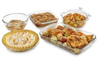 Libbey Baker&rsquo;s Basics 6-Piece Glass Casserole Baking Dish Set with Cover New In Box $199