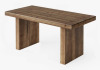 17 Stories 63" Solid Wood Dining Table, Farmhouse Rectangle Kitchen Dinner Table for 4-6 People $399