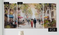 Winston Porter "Paris Teal III" Painting Print New In Box $299