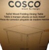 COSCO 3'8" x 2'8" Rectangle Wood Folding Dining Table in Gray Woodgrain, New in Box $399 - 2