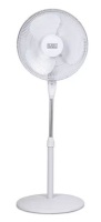 Black & Decker 16" Stand Fan, Floor Fan- Remote, Round Base, White On Working $59
