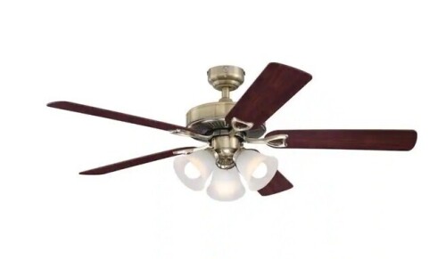 Westinghouse - 52 in. Antique Brass LED Indoor Ceiling Fan - Brown New In Box $299