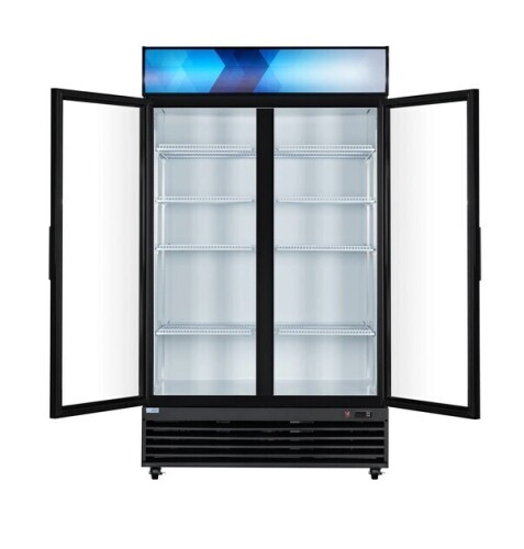 Koolmore 45" Commercial Glass 2 Door Display Refrigerator Merchandiser $2499