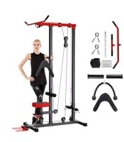Vanswe Lat Pulldown Machine Low Row Cable Pull Down Machine with Removable Steel Flip-up Foot Rest New Open Box $499