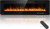 BREEZEHEAT 60" Ultra Thin Electric Fireplace Insert-ETL Certified, Recessed/Wall Mount, 3D Flame with Crystal, Remote & Touch, 750W/1500W (700 Sq.Ft), 8H Timer New In Box $399