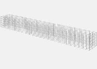 vidaXL Gabion Raised Bed Galvanised Steel 177.2"x19.7"x19.7" New Shelf Pull $299