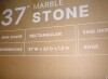 ARIEL 37 in. W x 22 in. D Pure White Quartz Bathroom Vanity Top with 1.5 in. Thick Miter Edge Rectangular Single Sink in White New In Box $599 - 2