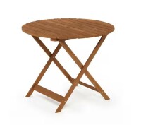 Furinno Tioman Round Hardwood Nation Outdoor Dining Table with Umbrella Holes New In Box $199