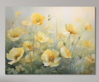 Red Barrel Studio&reg; White Yellow Buttercups Romantic Impression II - Floral Metal Wall Decor, 30" x 40" New In Box $199
