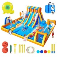 Neche 240" Large Inflatable Water Slide with Blower, Neche Blow Up Pool for Kids Outdoor Play, Backyard Slip and Slide New in Box $799