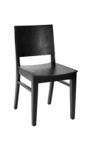Flash Furniture Commercial Grade Solid Wood Dining Chairs with Curved Backrests and Black Finish New in Box $499