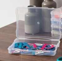 IRIS USA 5" x 7" |Made in USA| Photo Storage Box Organizer Container for Pictures, Tasks, Stickers, Ephemera, & Flashcards - Clear New