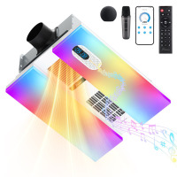 MYBEILEYI Bathroom Exhaust Fan With Heater, Smart Fan With Bluetooth Speaker, 2 Heat Levels, Humidity And Odor Sensor, Rgb And 3cct Lighting, Remote Control For Bathroom, Kitchen, Basement New In Box $399