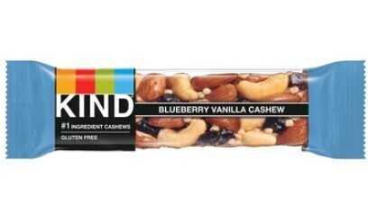 KIND Healthy Snacks Bars, Blueberry Vanilla Cashew, Gluten Free, 5g Protein, 1.4 oz New Best by 5/2027