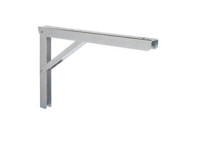 Knape & Vogt 206 206ZC12 Foldable L-Bracket, 750 lb, 12 in L, 7.87 in H, Steel, Zinc New