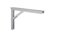 Knape & Vogt 206 206ZC12 Foldable L-Bracket, 750 lb, 12 in L, 7.87 in H, Steel, Zinc New