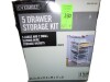 Everbilt 34.76 in. H x 17.13 in. W White Steel 5-Drawer Close Mesh Wire Basket New In Box $199 - 2