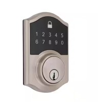 Defiant Castle Satin Nickel Compact Touch Electronic Single Cylinder Deadbolt $99