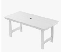 Lark Manor Kahn Reata HDPE Outdoor Dining Table in White New in Box $499