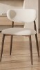 Colamy Beige Mid-Century Modern Upholstered Dining Chair with Metal Frame New Open Box $299