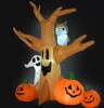 Outsunny 7.5 ft. LED Haunted Tree With Owl, Ghost, and Pumpkins Halloween Inflatable New In Box $99