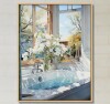 Winston Porter Bathroom Tranquil Reflections VI Framed On Canvas Print, 32" H x 24" W x 1" D New In Box $299